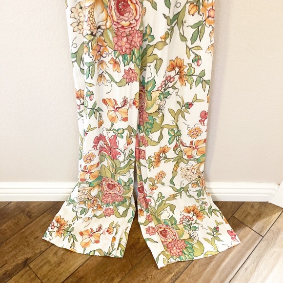 [Zara] Floral Wide Leg Romper Jumpsuit S - Picture 9 of 9